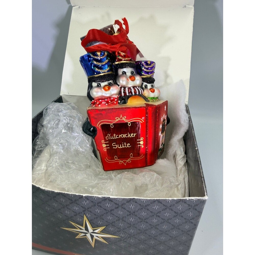 Christopher Radko Storybook Trio Nutcracker Suite Penguins Ornament '07 Box Tags